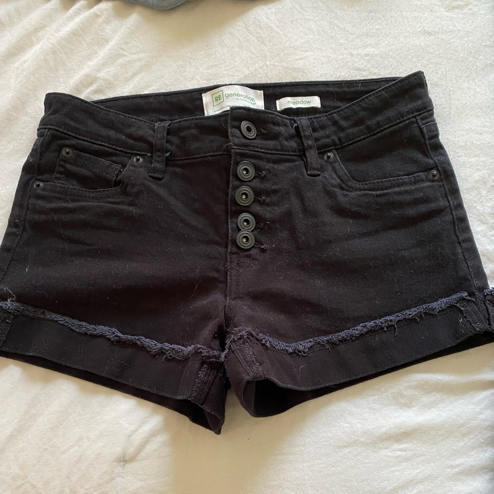 RE generation black shorts, size 3